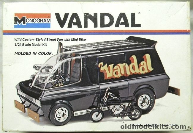 Monogram 1/24 Vandal Wild Custom Street Van With Mini-Bike, 6657 plastic model kit